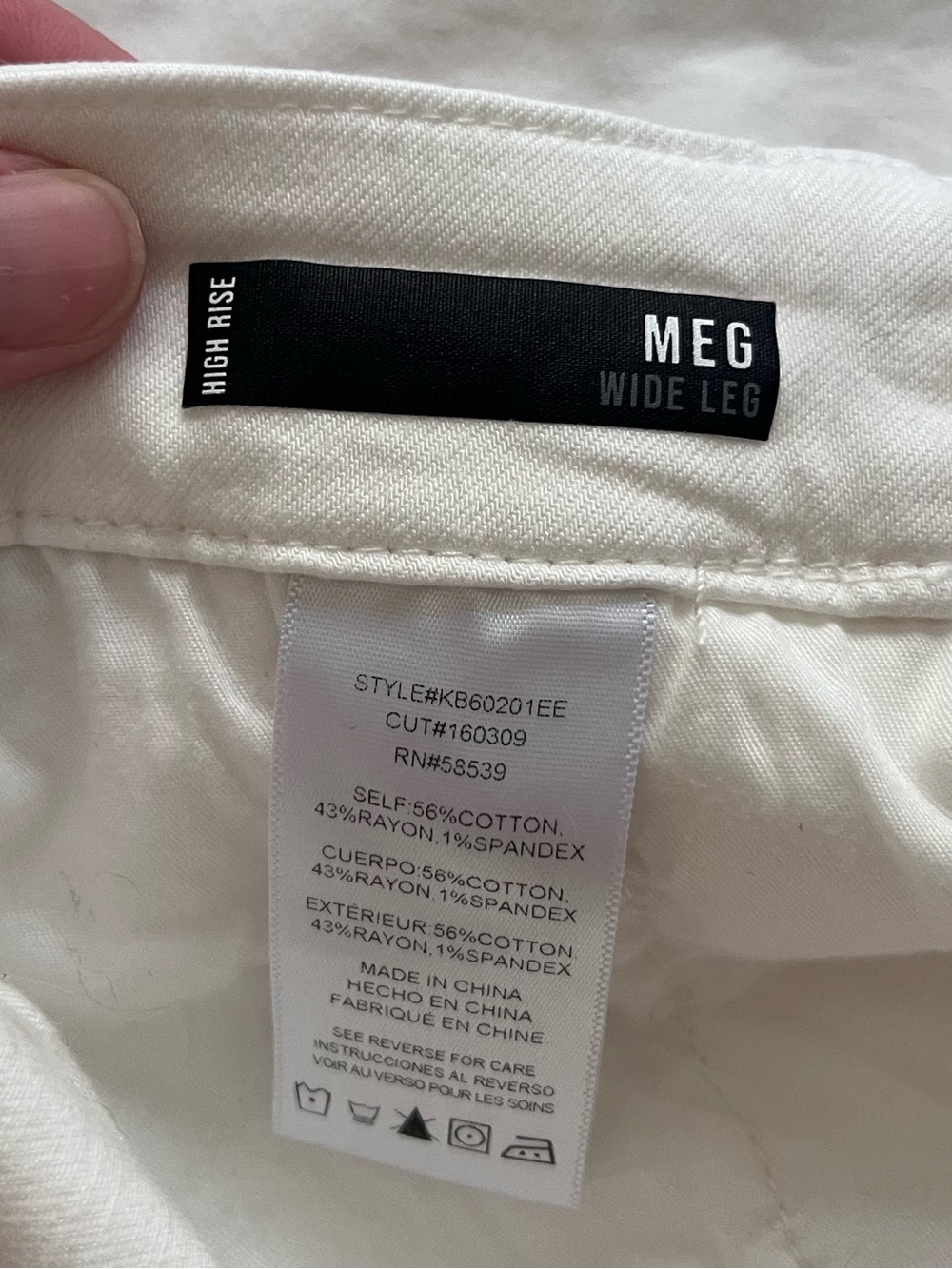 KUT From The KLOTH Jeans Meg Wide Leg White Twill Stretch Pants Size 10 - Picture 12 of 15
